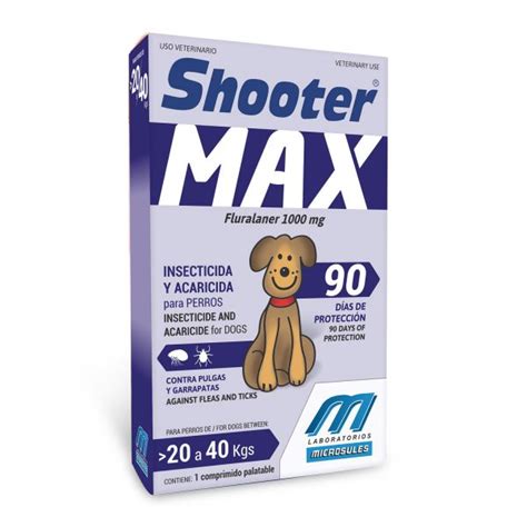 SHOOTER MAX COMPRIMIDOS 20 A 40 KG Lasplaces