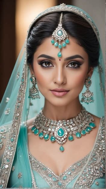 Premium Photo Sea Green Serenity Captivating Portrait Of An Indian