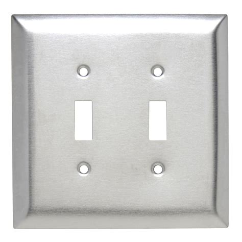 302 Series 2 Gang Jumbo Toggle Wall Plate Stainless Steel SSO2 The