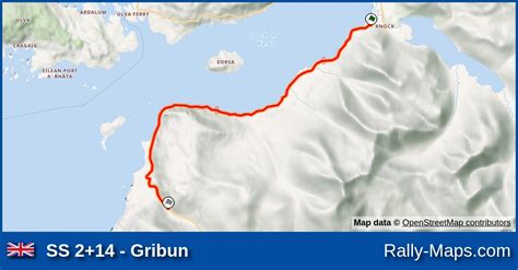 SS 2 14 Gribun Stage Map Tour Of Mull Rally 1993 Rally Maps