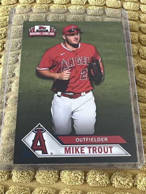 Topps National Baseball Card Day Mike Trout Angels Ebay