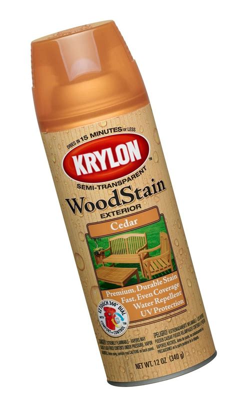 Krylon K03601000 Wood Stain Cedar Liquid 12 Oz Aerosol Can For Sale