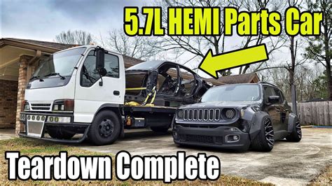 HEMI SWAP Jeep Renegade Pt 7 Parts Car Gets Chopped Up YouTube