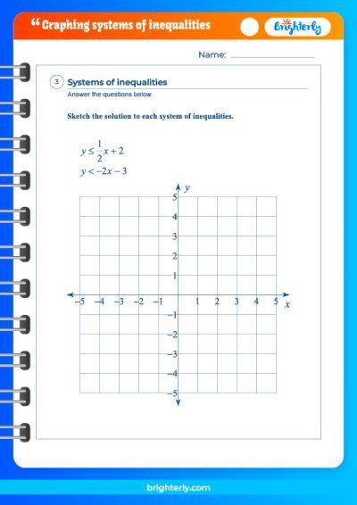 graphing systems  inequalities worksheet  answers