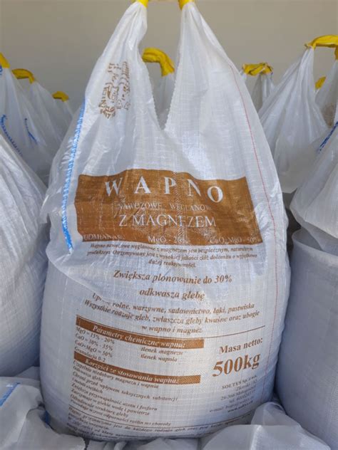 Wapno nawozowe węglanowe z magnezem Big Bag 500kg Wapno nawozowe