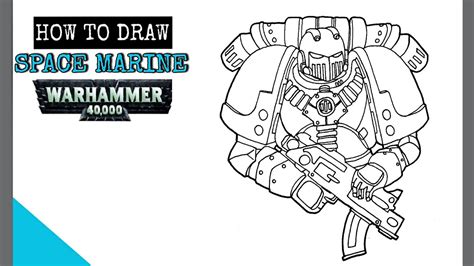 How To Draw A Space Marine Warhammer Darktide Youtube