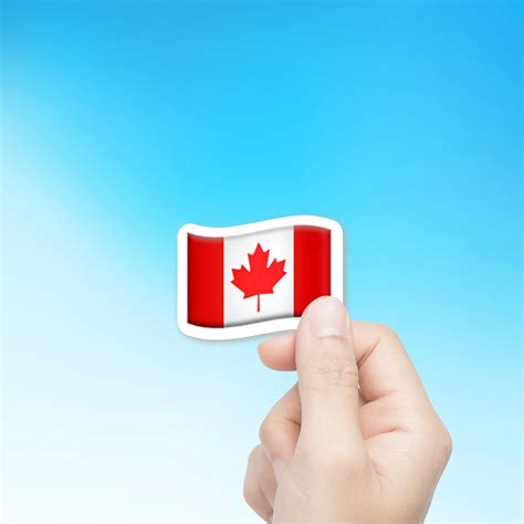 Flag Of Canada 🇨🇦 2-Inch Die-Cut Emoji Sticker. Printed in the USA. Get ...