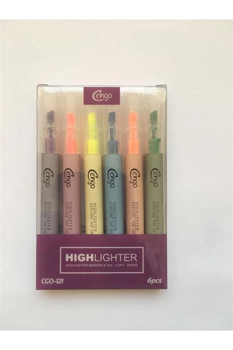 Highlighter Fosforlu Kalem L Set Pastel Renkler