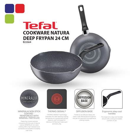 TEFAL COOKWARE NATURA DEEP FRYPAN 24 CM B22664 Kemudi Timur