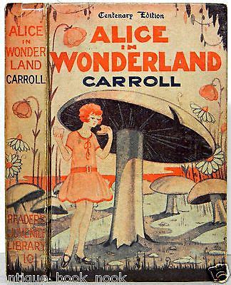 ALICE IN WONDERLAND Alice's FIRST EDITION Antique RARE Adventures LEWIS ...