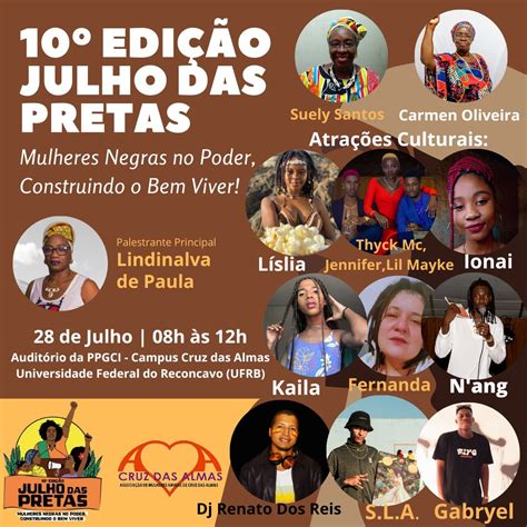 10ª Edição Julho das Pretas Mulheres negras no poder construindo o