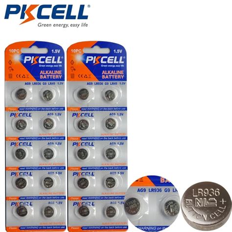 Pieces Pkcell V Ag Battery Lr Sr Sw V Button