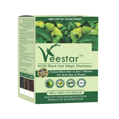 Buy Veestar Noni Black Hair Magic Shampoo 30 Ml X 10 Sachet Noni Hair