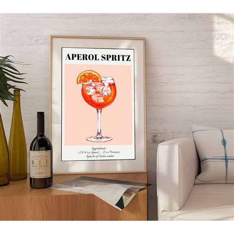 Impression d art Aperol Spritz chariot de bar décoration classique