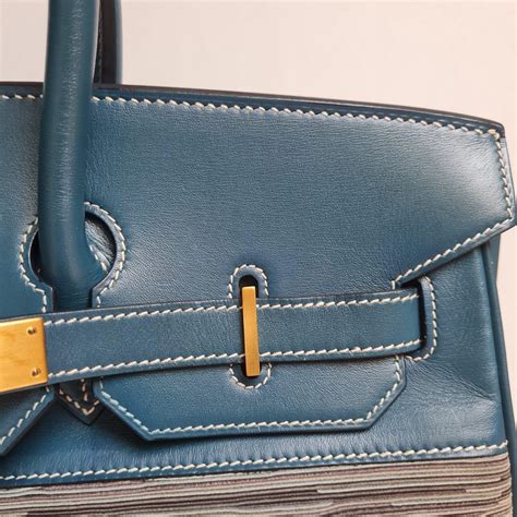 Hermes Bleu Thalassa Vibrato Birkin Bag For Sale At Stdibs