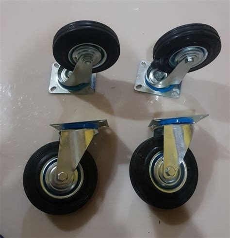 Jual Roda Trolli Karet Inch Hidup Putar Set Di Lapak Sumber Maju