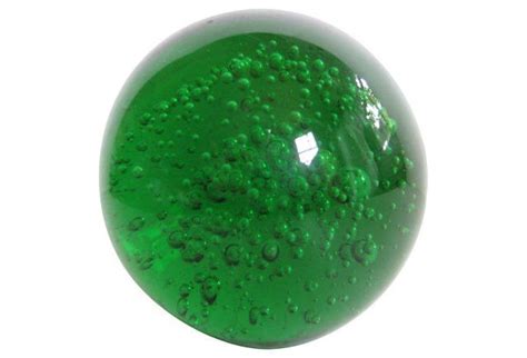 Emerald Glass Controlled Bubble Sphere Glass Blowing Controlled