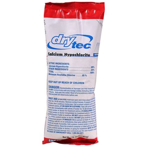 Drytec Shock 68 Calcium Hypochlorite 12 Lb Pool Supplies Superstore