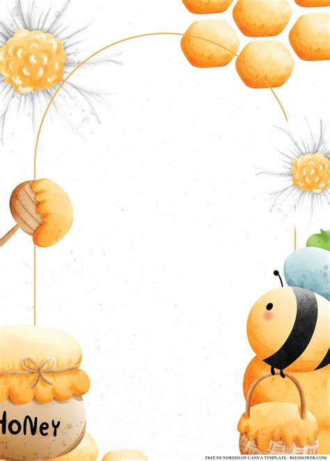 Download Image Of Free Bees And Honey Canva Templates 14 Beeshower