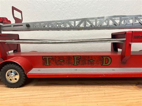 Vintage Tonka No 5 TFD Extension Ladder Fire Truck Pressed Steel