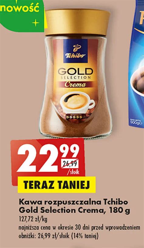 Promocja Kawa Rozpuszczalna Tchibo Gold Selection Crema 180 G W Biedronka