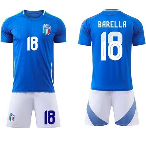 2024 European Cup Italy Home Football Jersey 14 Chiesa Official