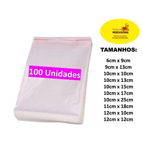 Saquinho Transparente Adesivo Aba Saco Adesivado Diversos Tamanhos