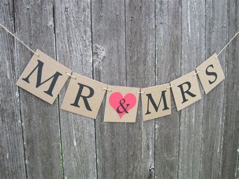 Rustic Mr And Mrs Banner Wedding Shower Banners Bridal Shower Rustic