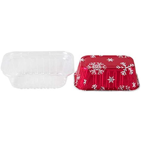 Disposable Aluminum Holiday 1 lb. Mini Loaf Pans - Cooks Pantry