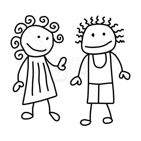 Kids Clipart Black And White | Free download on ClipArtMag