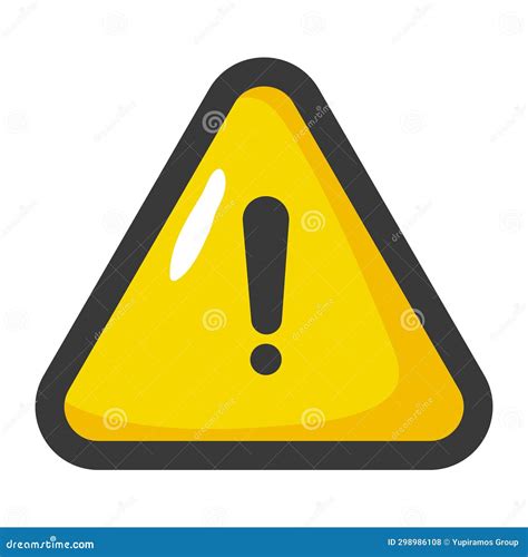 Alert Symbol Yellow Triangle Stock Vector Illustration Of Attention