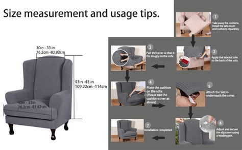 Amazon Weehomy Stretch Wingback Chair Slipcover Piece Wing Back