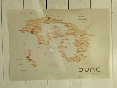 Dune Map 3d Terrain Map Of Arrakis Dune Poster A2 Landscape Arrakis