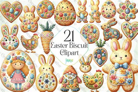 Easter Biscuit Sublimation Bundle Graphic By Janecreative Creative