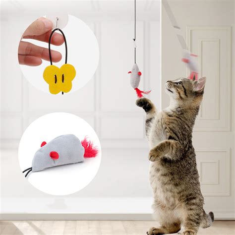 Hang A Vocal Mice Cat Toy Called A Mice Hi Hi Cat Tease Stick Cat Tease Toy Cat Room