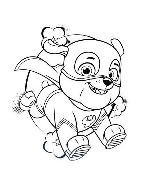 Paw Patrol Mighty Pups coloring pages