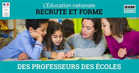 L Éducation nationale recrute et forme des professeurs des écoles