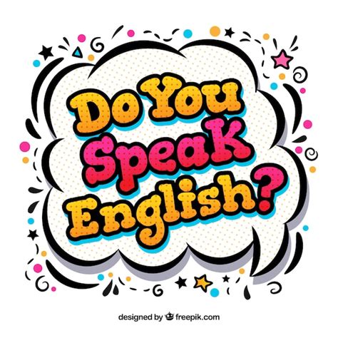 Free Vector | Do you speak english background