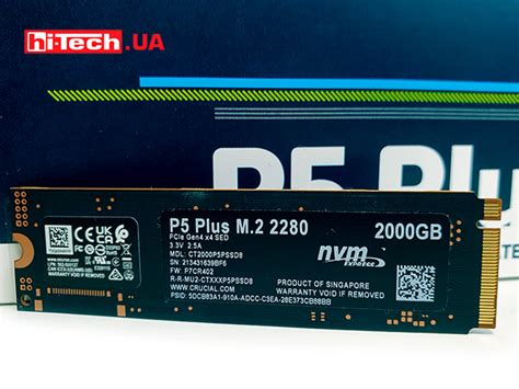 Обзор SSD Crucial P5 Plus 2TB PCIe M 2 2280SS новый свет hi Tech ua