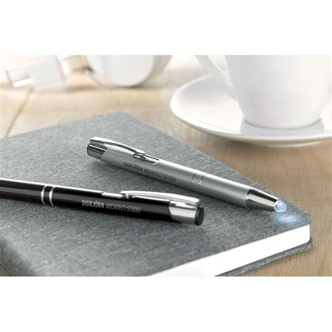 Stylo Personnalis Bille En Aluminium Et Fonction Lampe Led