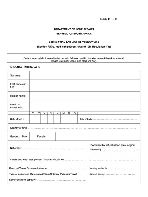 South African Application Form Fill Online Printable In South