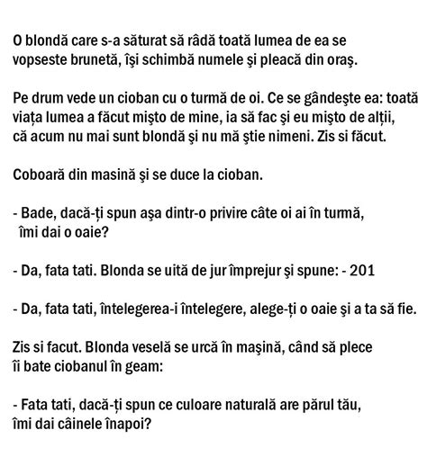 Bancuri Cu Blonde O Blonda Se Vopseste Bruneta