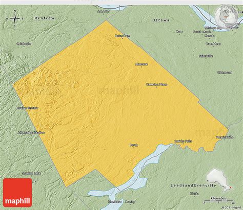 Savanna Style 3D Map of Lanark