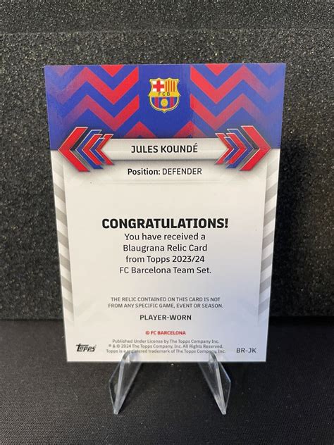 Topps Fc Barcelona Official Team Set Jules Kounde Patch