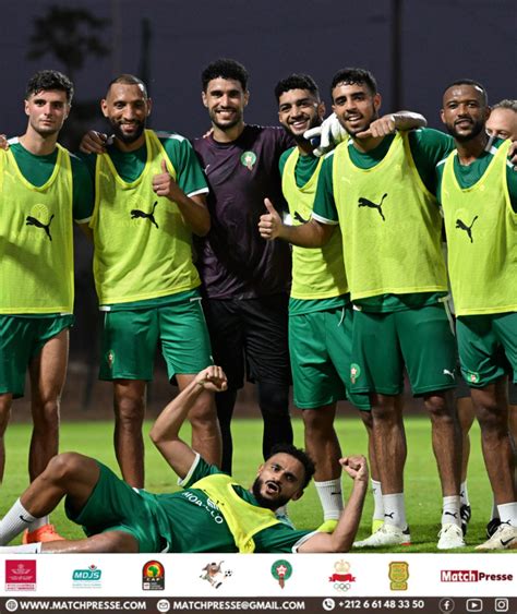 المنتخب الوطني المغربي يجري حصة تدريبية استعداداً لمباراة الكونغو