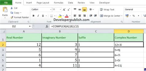 How To Use Complex Function In Excel Developer Publish