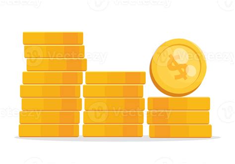 stack of gold coins graph 43350140 PNG