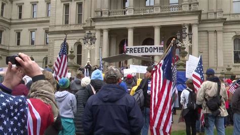 Hundreds Of Protesters Some Carrying Guns In The State Capitol