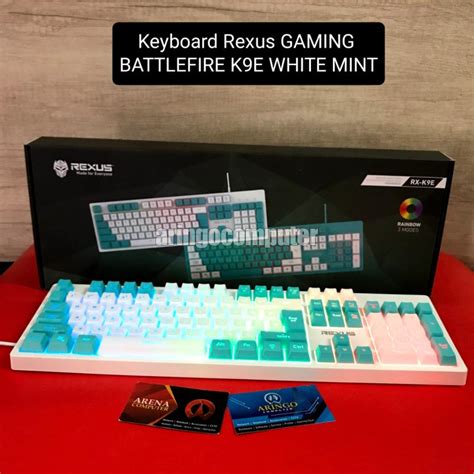 Jual Keyboard Rexus Gaming Battlefire K E White Mint Shopee Indonesia