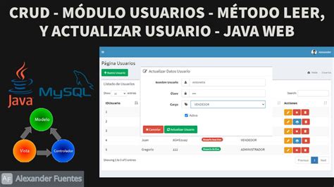 CRUD MÓDULO USUARIOS MÉTODO LEER Y ACTUALIZAR USUARIO JAVA WEB